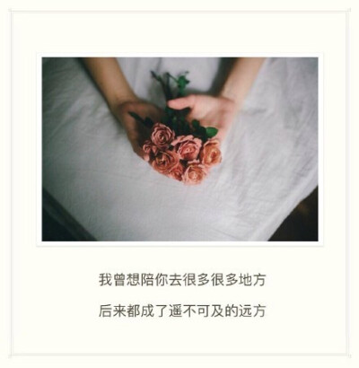 我曾想陪你去很远很远的地方，后来都成了遥不可及的远方