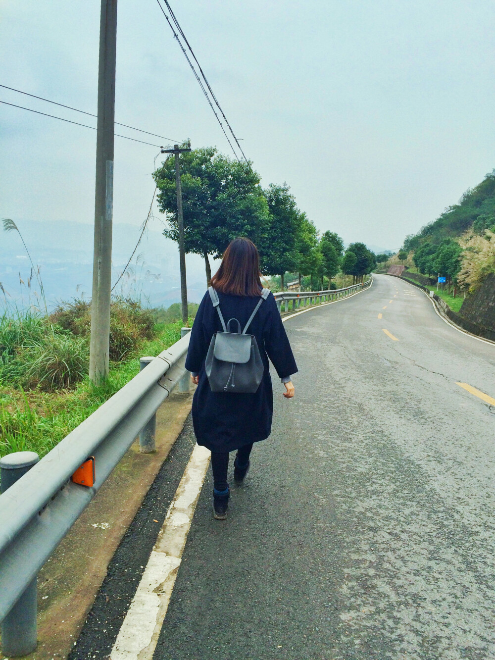 on the road~