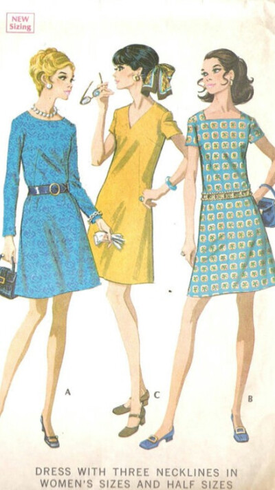 60年代的时装插画