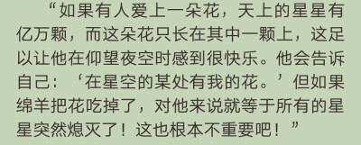 在星空的某处我有一朵花。[文字控]