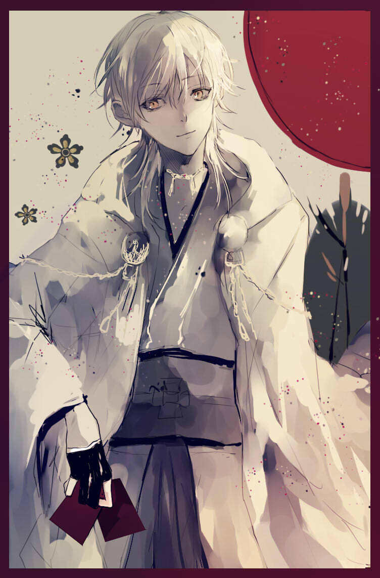 【侵删】#轉推# #刀剣乱舞# #鶴丸国永版お絵描き60分一本勝負# お題【花札・折鶴】via twi: せご(@ 0_sego)