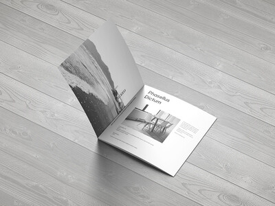 Square Trifold Brochure Mock-up by ayashi