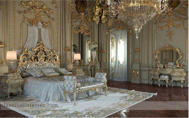 经典的皇家的卧室。