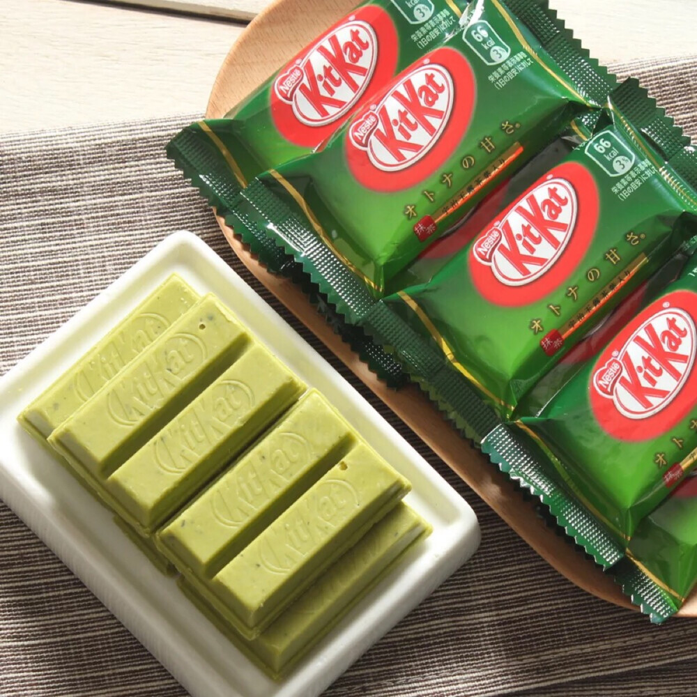 日本进口零食雀巢Nestle kitkat 抹茶巧克力夹心威化饼135g12枚