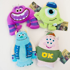 怪兽大学怪物电力公司 大眼仔苏利文毛怪 毛绒伸缩卡包 零钱包