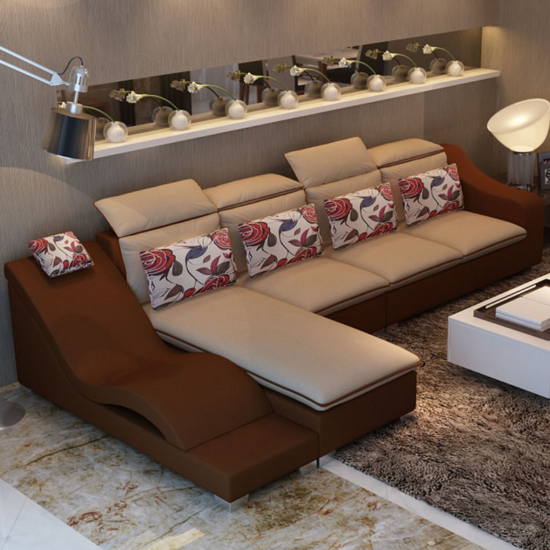客厅布艺沙发 现代简约大小户型家具沙发组合转角拆洗布沙发