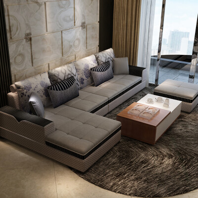 布艺沙发 客厅家具简约现代大小户型布沙发可拆洗沙发组合