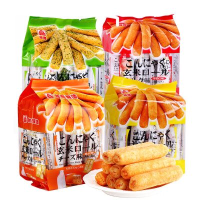 台湾进口零食品特产 台湾北田蒟蒻糙米卷玄米卷米饼100g160g