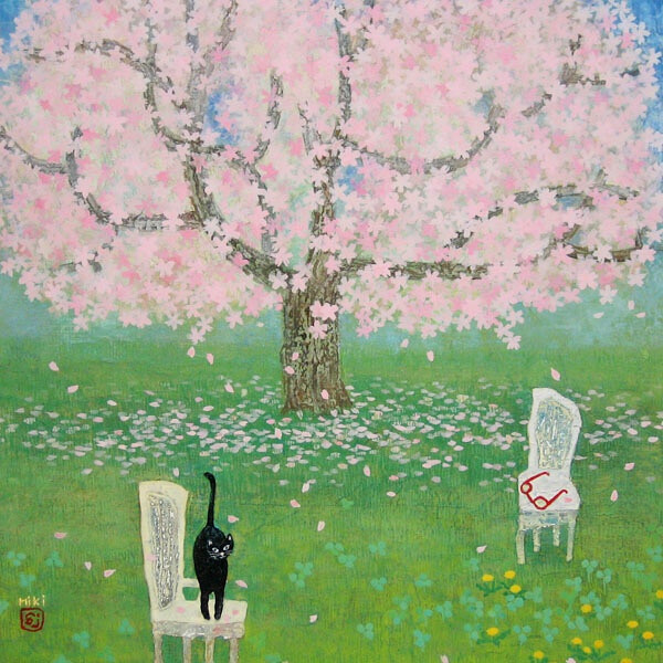 【落单的猫】日本插画师野地美树子描绘了一只落单猫咪的生活，缤纷的色彩美丽的风景，却一点也不显孤独，更多了一份惬意、恬静，带给人治愈系的感觉。 它落单了，但我知道它不孤单。