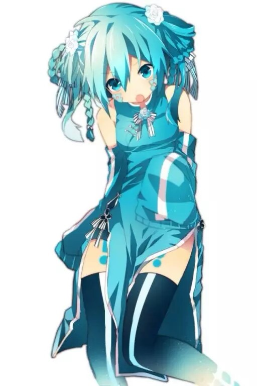 榎本贵音 ene 目隐都市的演绎者 阳炎project 蓝色系 二次元 插画 旗袍