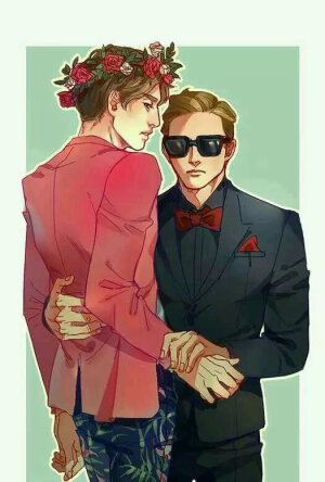 running man 金钟国and 李光洙 捂脸 漫画 画师 转载