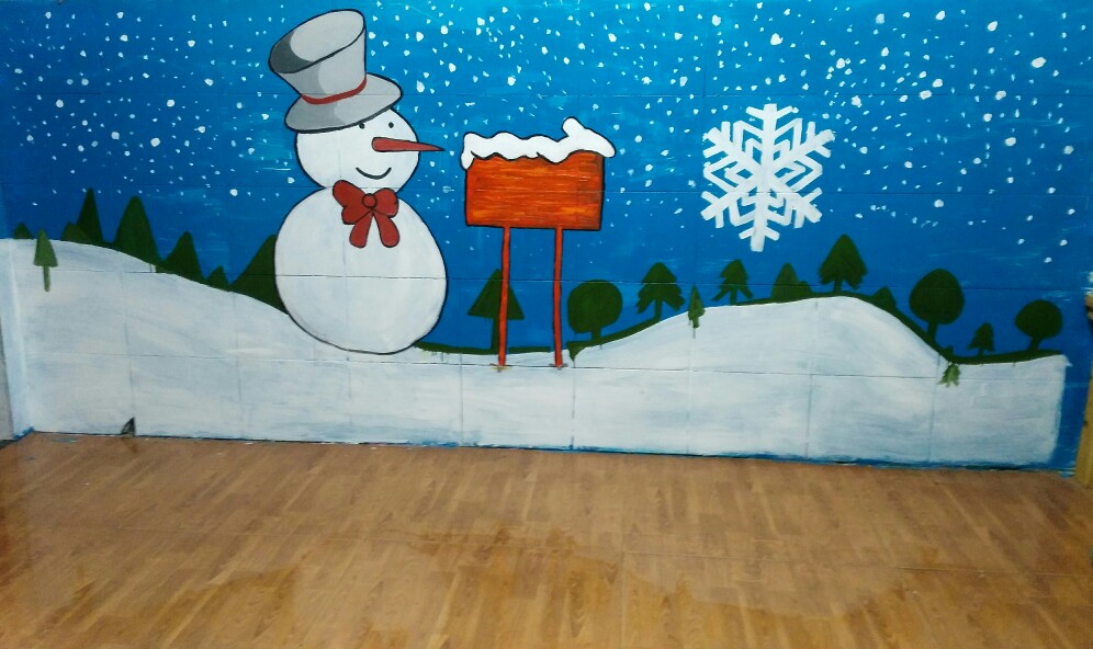 第一次见习给幼儿园画的壁画