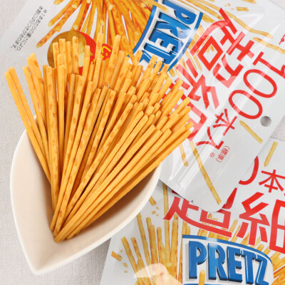 日本进口饼干 固力果PRETZ 百力滋黄油烤土豆饼干棒46g 超细