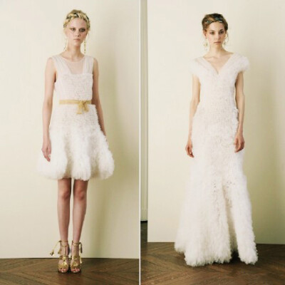 Alberta Ferretti 2016 金丝绣花先裙