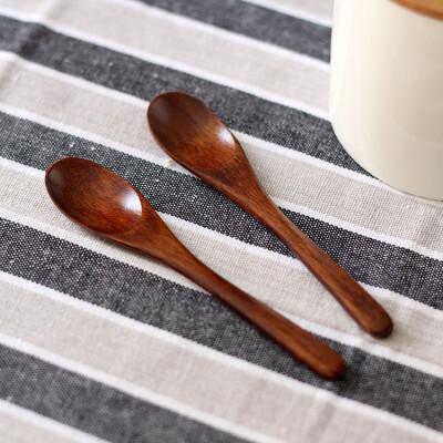 mini可爱楠木小勺 宝宝木勺 饭勺 小巧简约木质调味罐勺调味料勺