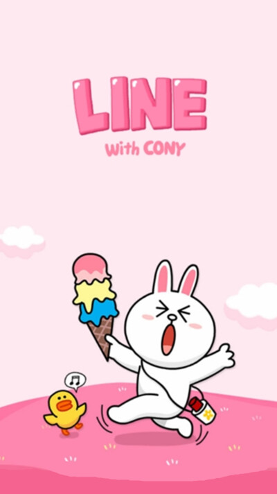 iPhone 壁纸 LINE cony brown 可妮 布朗