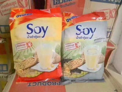 泰国soy豆浆原味芝麻味到货，火爆得竟然两天可以抢空我的货一箱12包，箱起更优惠，可混味装箱