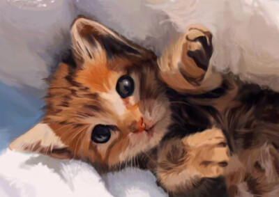 画师笔下的喵星人萌~~~要萌哭我了