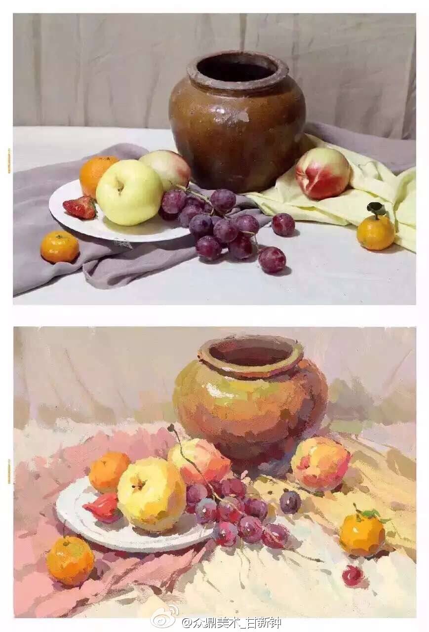色彩速写素描