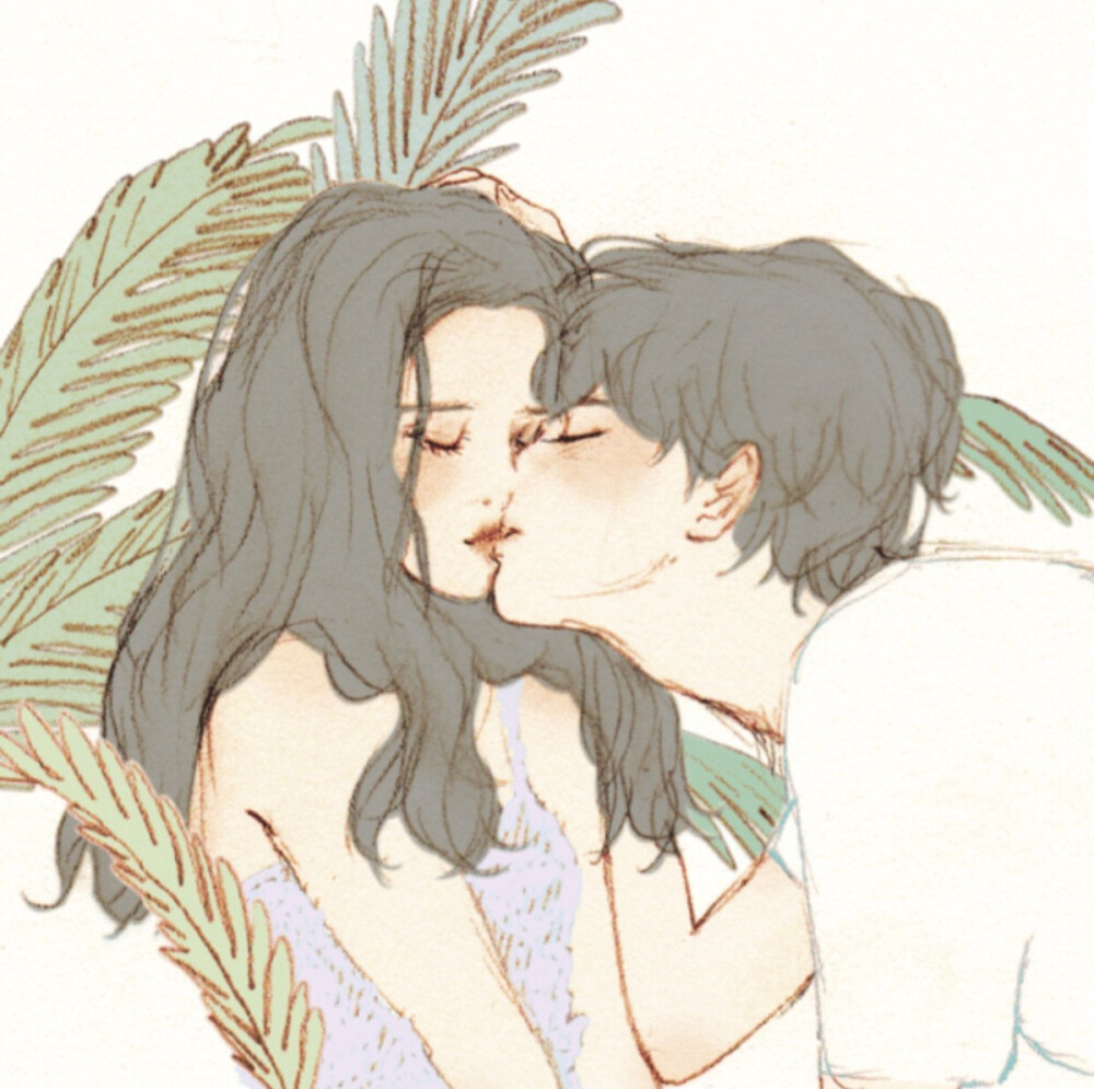 韩国手绘情侣壁纸头像漫画