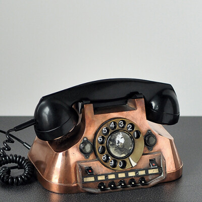 欧洲铜 古董电话