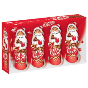 德国进口kit kat好时牛奶威化巧克力圣诞老人造型礼盒 现货