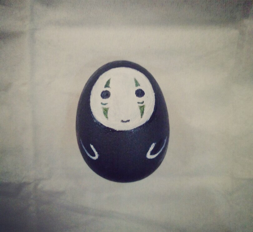 原创无脸男手绘石