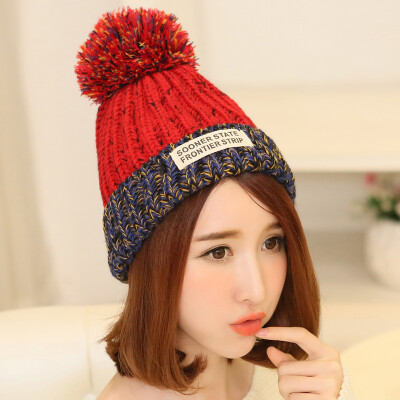 卡兰薇韩国版秋冬天女学生针织帽潮冬季女毛线帽加厚保暖护耳帽子