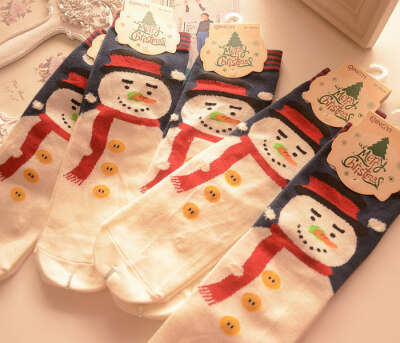 圣诞雪人女士袜子