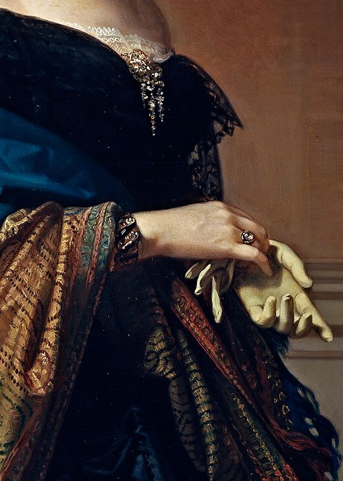 Saturnina Canaleta de Girona (detail), Federico de Madrazo y Kuntz, 1856