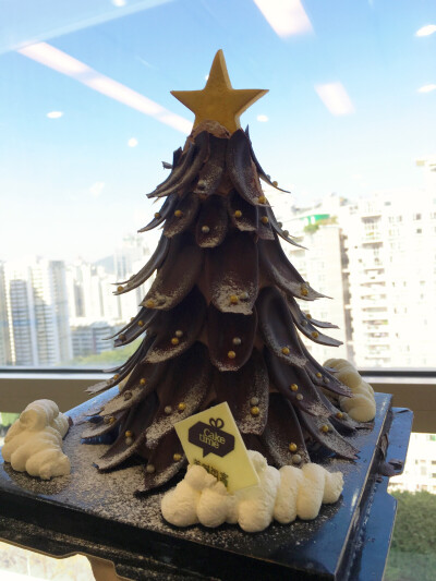 【美时每客】@SZ 全深圳颜值控最严重的蛋糕，今年的圣诞，竟然卖出了能吃的圣诞树，美得让所有女生惊呼。50%的黑巧叶片，草莓慕斯沙架蛋糕，一棵树从0到1，需要5小时，砍掉它也是一项智慧工程，一定要横切！电话、…