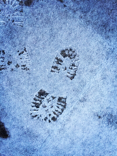 雪地上的脚印