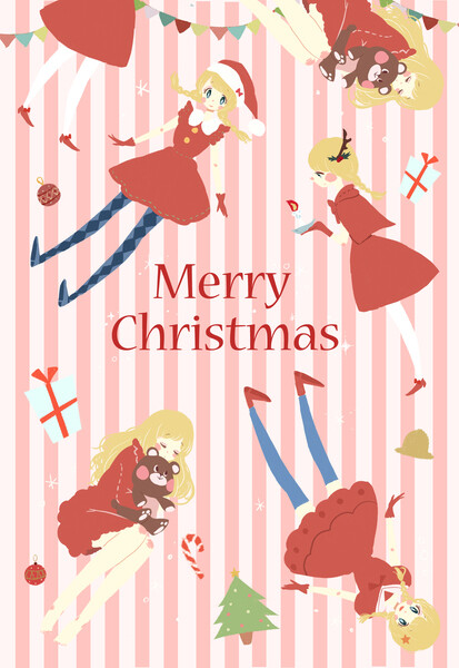 插画 原创 圣诞节 Merry Christmas 壁纸 めるこ [pixiv]