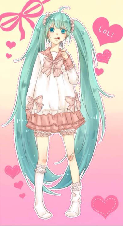 lots of love&amp;quot;(º Д º*) LOL 初音ミク