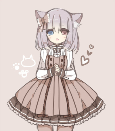 画师なななのか 动漫 插画 人物 萝莉 洋服 洛丽塔 洋装 Lolita 猫娘