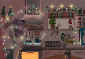 韩网 插画 feeling