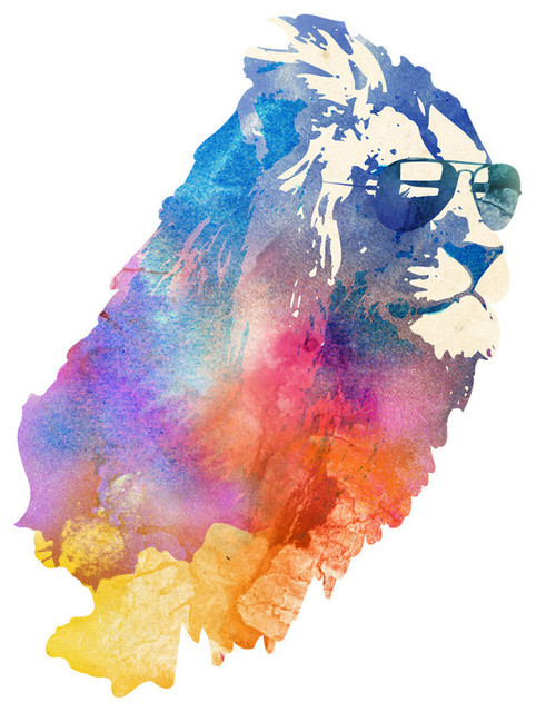 Robert Farkas &amp;quot;Sunny Leo&amp;quot;, 21&amp;quot; X 12&amp;quot; contemporary-wall-decals