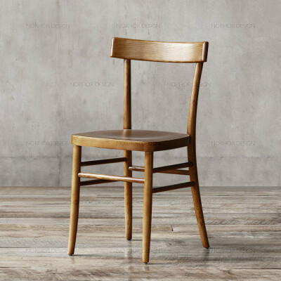 北欧表情日式乡村实木家具Fremont餐椅休闲椅胡桃木色