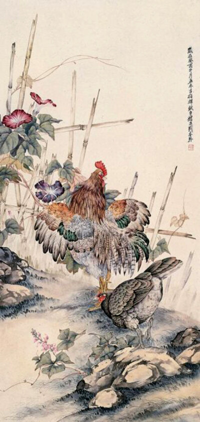 刘奎龄(1885～1967)，画家字耀辰，号蝶隐，自署种墨草庐主人。天津人。天津巨富“八大家”之一的“土城刘家”的后裔。南开中学首班毕业生，自幼学习郎世宁画法，研究五代、宋、元诸家，尤其是明代吕纪、清代沈铨的画…