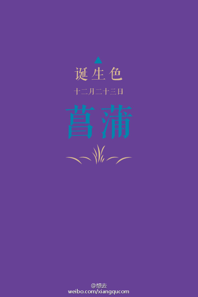 #诞生色#12月23日：菖蒲色#674196。这款颜色语是：责任感、忠诚、持续力、行动力。这个日子诞生的人的特征是交付的任务无论如何都会达成的努力的人…….在这个日子，你想起了谁？