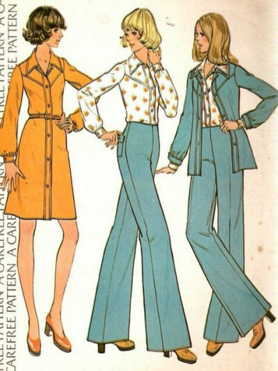 70年代的时装插画