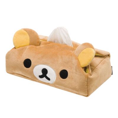 娜寶貝Rilakkuma 轻松熊脸型毛绒面纸盒套