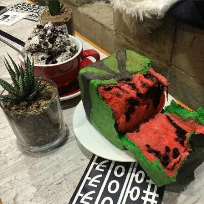 watermelon bread 西瓜方包