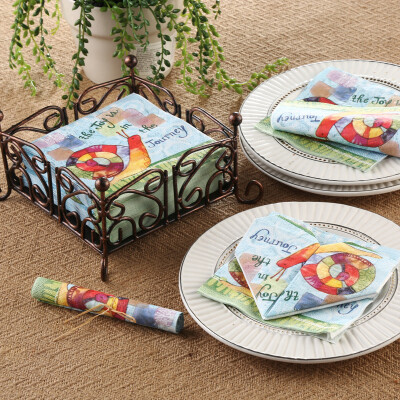 Evergreen创意图案面巾纸彩色印花餐巾纸手帕纸巾12包4NC5370