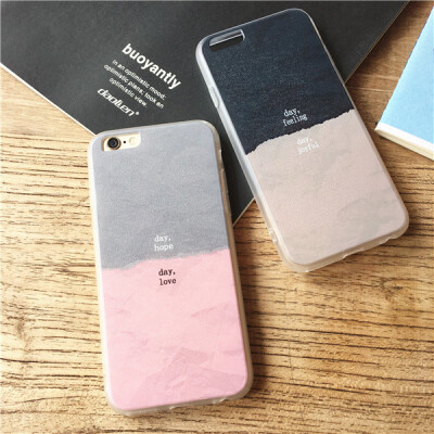 情侣款简约iphone6S手机壳苹果6plus全包软边壳4.7寸6S磨砂手机壳