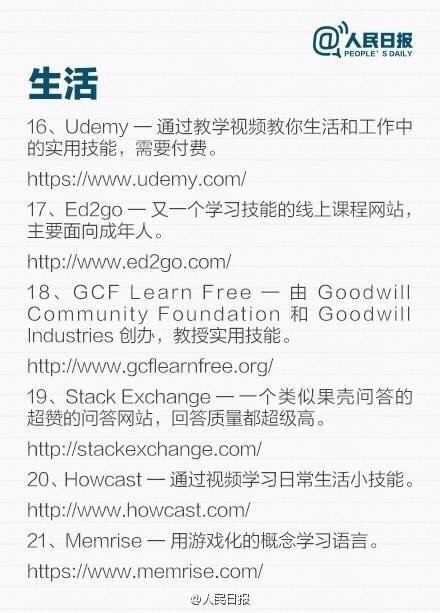 【推荐！你应该知道的全球50大在线学习网站】羡慕大神们编程、设计样样精通？想入门学习而找不到教程资源？要提高综合素质，你必须常常给自己“充电”！全球50个非常实用的在线学习网站，涉及摄影、顶尖大学课程、语言学习、App开发、大数据分析……戳图↓↓转给需要get新技能的TA吧！#顶好阅读#