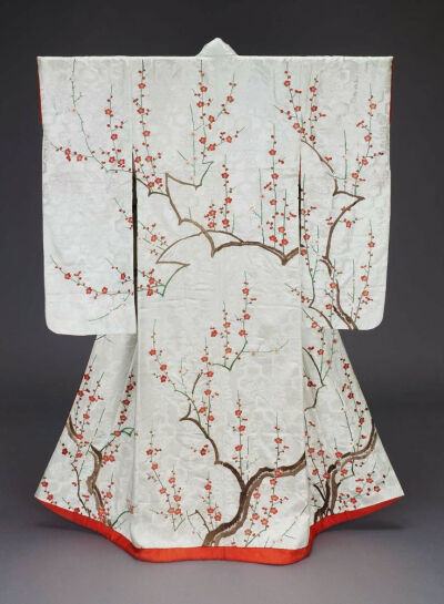 和服梅树枝，十九世纪，日本