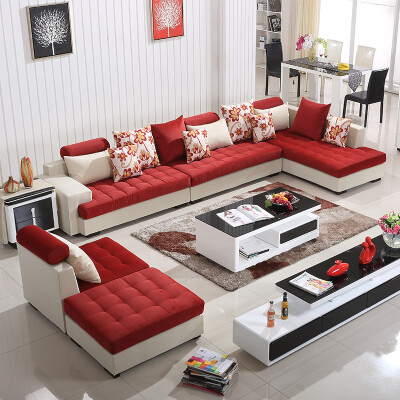 布艺沙发 简约现代布艺沙发可拆洗 大小户型布艺沙发组合家具