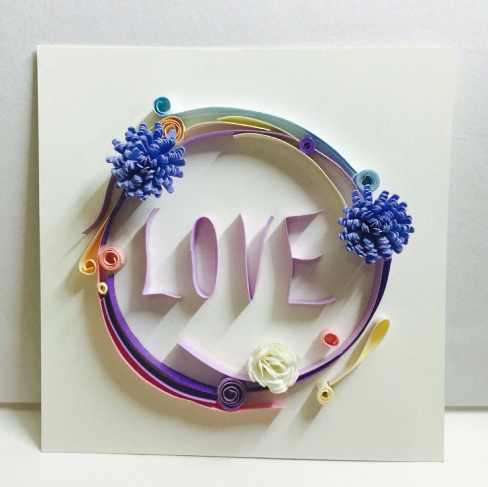 衍纸小物。花环