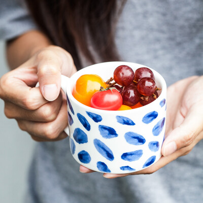 朵颐 欧式咖啡杯套装简约陶瓷马克杯水杯办公室花型杯子田园风